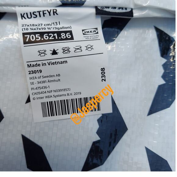 IKEA - KUSTFYR Set of Two Fall Autumn Halloween Orange Bat Shopping Tote Bags - Picture 7 of 10